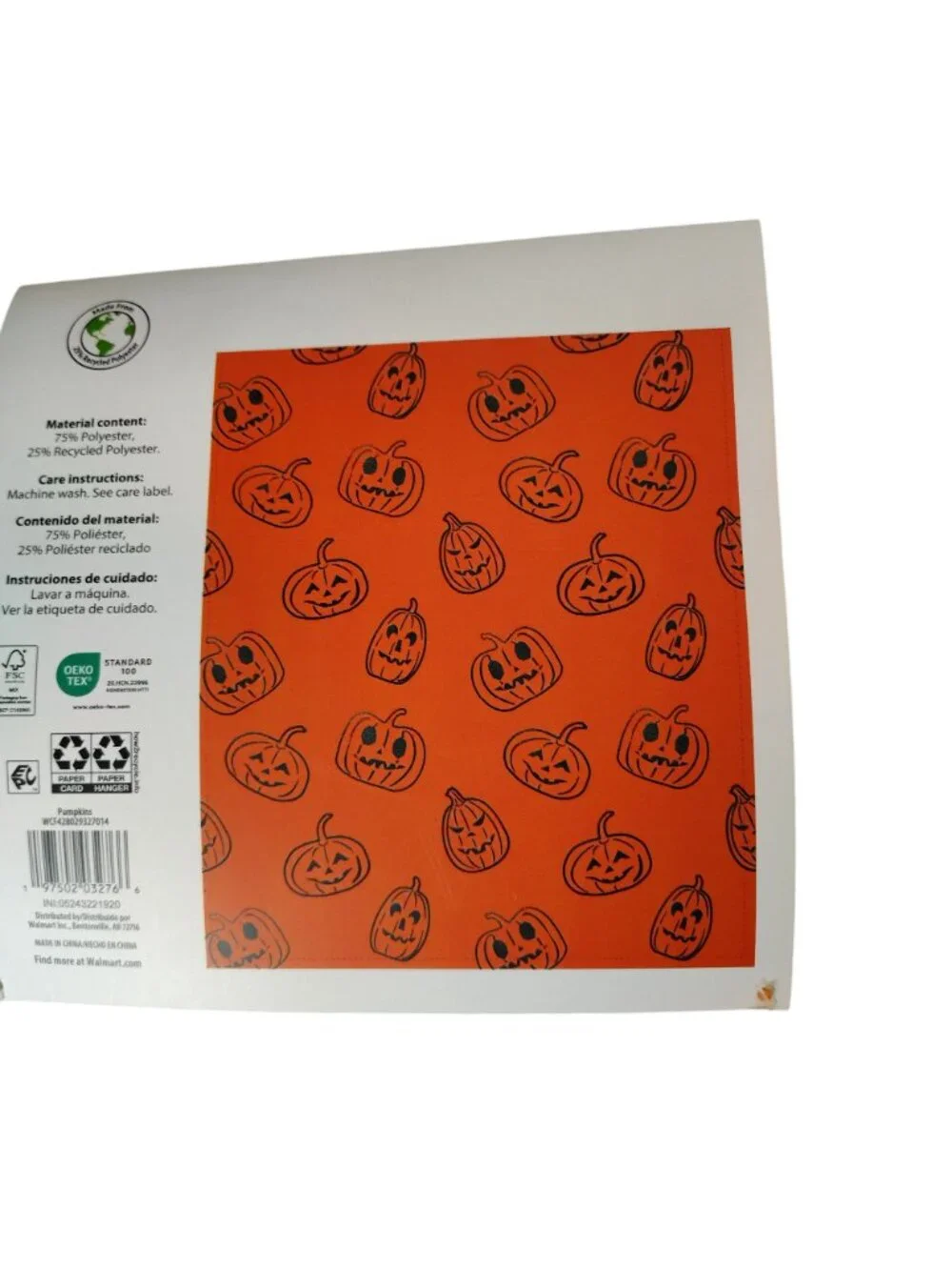 Halloween Velvet Plush Throw Blanket 50x60 in. Orange and Black Pumpkin Pattern